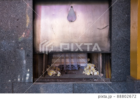Buddhist Thai Crematory gate closed to burn dead body 88802672
