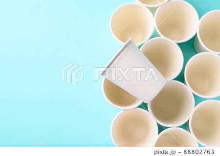 Biodegradable coffee cup, Eco friendly and sustainability concept Biodegradable coffee cup, Eco friendly and sustainability concept 88802763
