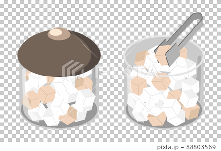 罐子 B 中的一組方糖 88803569