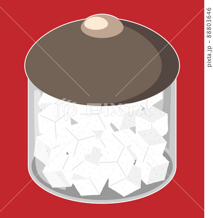 瓶に入った角砂糖A(白フチあり) 88803646