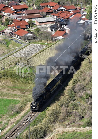 SLやまぐち号 JR山口線 津和野旧道俯瞰 SLやまぐち号 JR山口線 津和野旧道俯瞰 88803661
