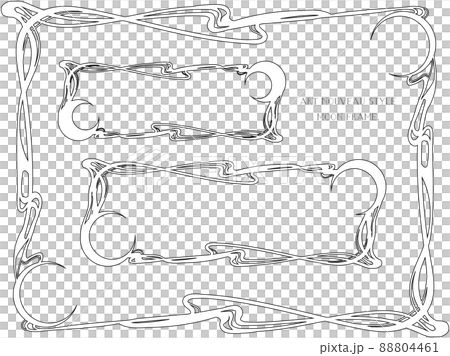 新藝術風格的月亮框架 88804461