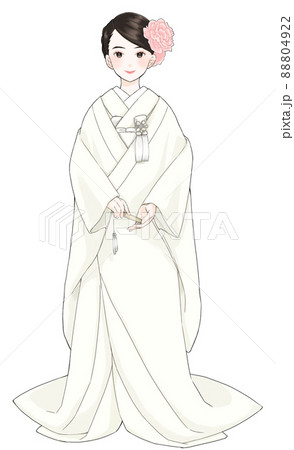 白無垢に洋髪の花嫁 88804922