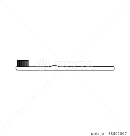 横から見た子ども用歯ブラシ（線画） 88805067