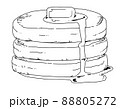 シンプルなホットケーキの線画 88805272