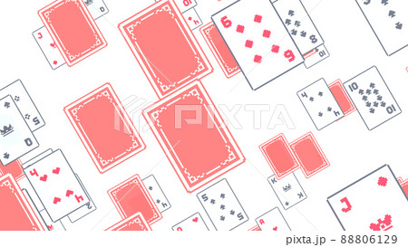 トランプ カード 移動 整列 透過背景 別verあり のイラスト素材