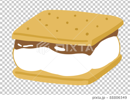 S'more illustration (hand-painted loose touch) 88806349