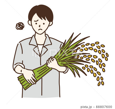 農業　農家　米農家　男性　イラスト 88807600