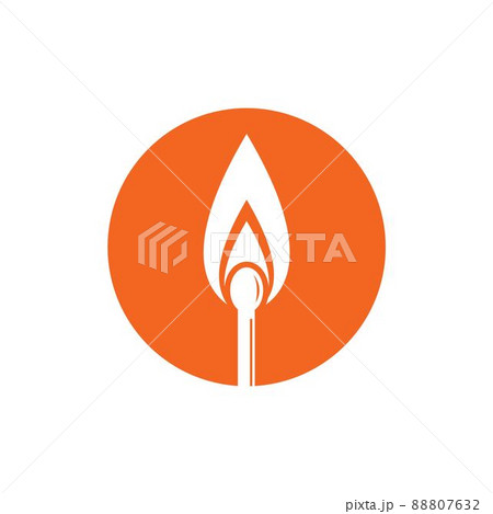 burning match icon vector illustration concept design template burning match icon vector illustration concept design template 88807632