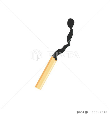 the match burnt out vector illustration concept design template 88807648