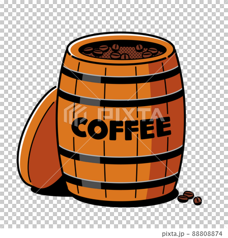 一桶咖啡豆的插圖 88808874
