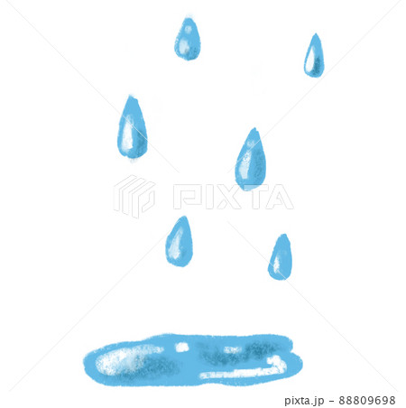 Rainy season raindrops and water illustration hand drawn Rainy season raindrops and water illustration hand drawn 88809698