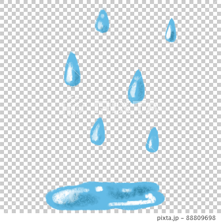 Rainy season raindrops and water illustration hand drawn Rainy season raindrops and water illustration hand drawn 88809698