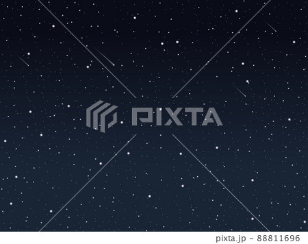 Starry night sky background with meteors vector illustration 88811696
