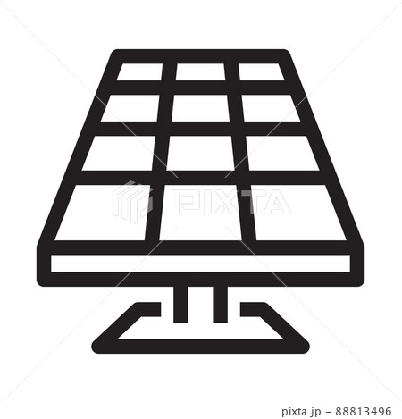 Solar lamps and batteries icon in outline style on white background. 88813496