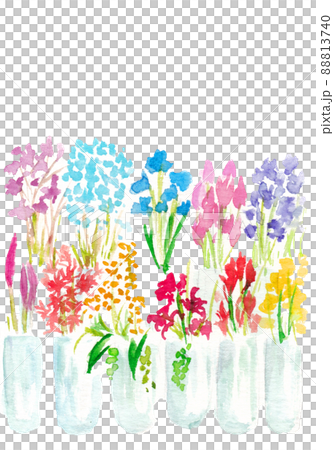 Flowers in multiple vases Flowers in multiple vases 88813740