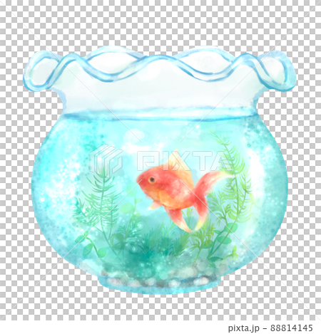 絵画 。手描き【水槽の中のきれいな金魚とかわいい猫たち】 絵画 。手描き【水槽の中のきれいな金魚とかわいい猫たち