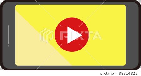 Smartphone-Video playback (landscape) Yellow screen 88814823