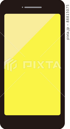 スマートフォン　画面黄色　アイコン 88815075