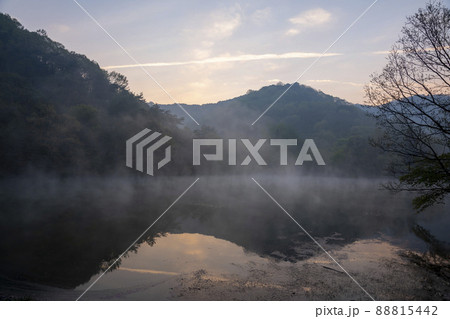 風景 湖 霧 88815442