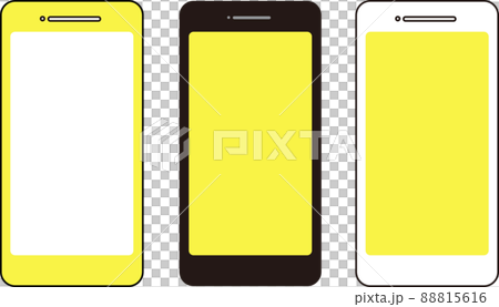 Smartphone yellow white frame icon set Smartphone yellow white frame icon set 88815616