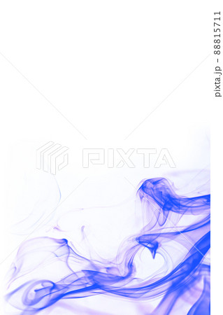 Blue smoke on white background 88815711