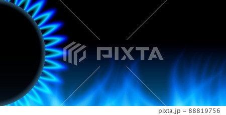 Gas banner with gas flame vector eps10 88819756