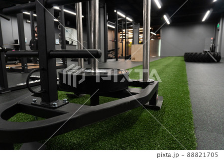Sled fit young sports training, for sport muscle for exercise for equipment concentration, attractive holding. Horizontal iron beautiful, 88821705