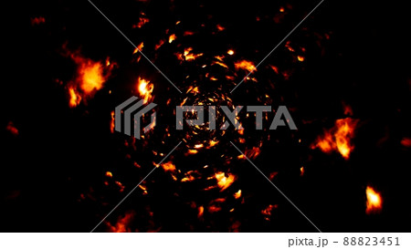 Spiral Fire Particles Effect 88823451
