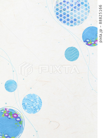 ジャパニーズモダン 夏 朝顔 玉模様 (XLで350dpi A3サイズ) ジャパニーズモダン 夏 朝顔 玉模様 (XLで350dpi A3サイズ) 88825166