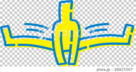 跳び箱をする棒人間 88825507