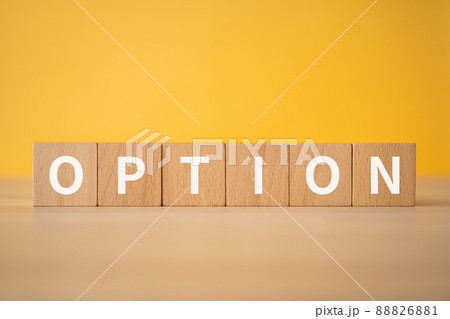 オプションのイメージ|「OPTION」と書かれた積み木 オプションのイメージ|「OPTION」と書かれた積み木 88826881