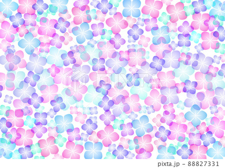 シンプルなアジサイの花の背景イラストのイラスト素材 7331 シンプルなアジサイの花の背景イラストのイラスト素材 7331