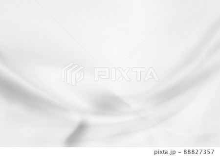 上品で高級感のある白のドレープ背景。美しいウェーブ 88827357