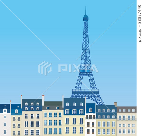 パリ paris エッフェル塔 tour eiffel 街並み パリ paris エッフェル塔 tour eiffel 街並み 88827440