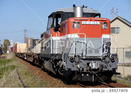 水島臨海鉄道を走るDE101561コンテナ貨物列車 水島臨海鉄道を走るDE101561コンテナ貨物列車 88827809