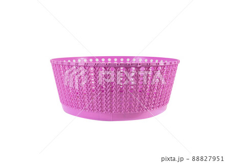 empty plastic basket isolated on white background 88827951
