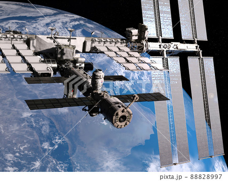 宇宙からみた地球　国際宇宙ステーション ISS 88828997