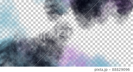 Smoke-like black, light blue and purple watercolor background 88829096