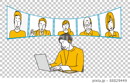 Asian men talking online 88829449