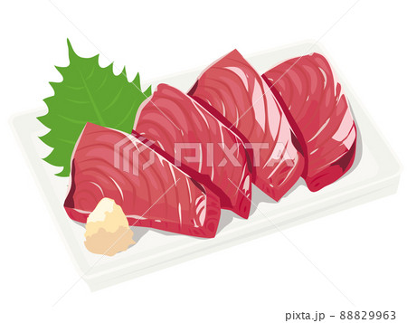 鰹の刺身のイラスト素材 8963