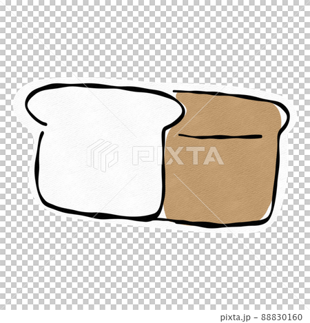 Hand-drawn illustration material of a loaf of bread Hand-drawn illustration material of a loaf of bread 88830160