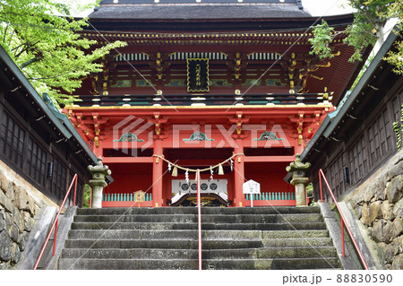 愛知県岡崎市　六所神社　楼門 88830590