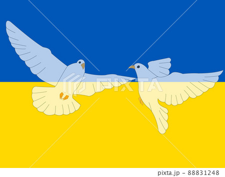 ウクライナの平和を願うイラスト素材です のイラスト素材 1248