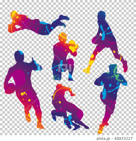 Rugby silhouette illustration 88833227