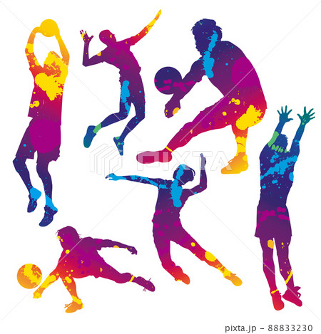 Volleyball Silhouette Illustration Stock Illustration 30