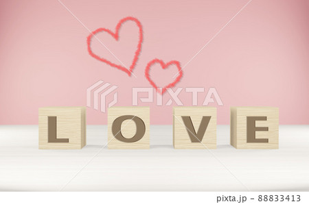 木のブロックにLOVEの文字 88833413