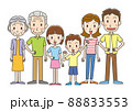 ファミリー 家族 三世代 02 88833553