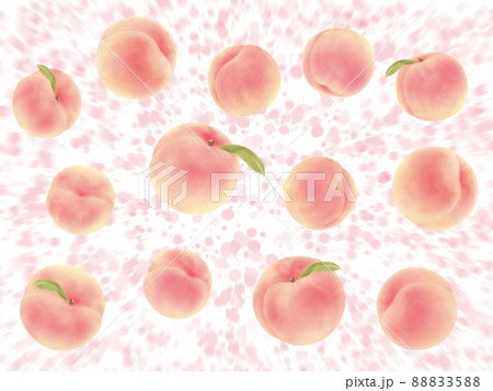 かわいい桃の背景イラスト 88833588