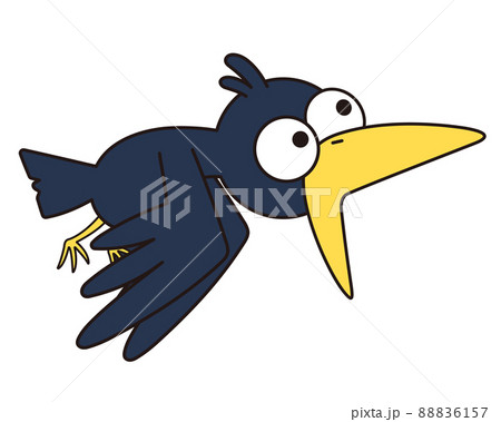 まぬけな顔のカラスのイラストのイラスト素材 6157 まぬけな顔のカラスのイラストのイラスト素材 6157